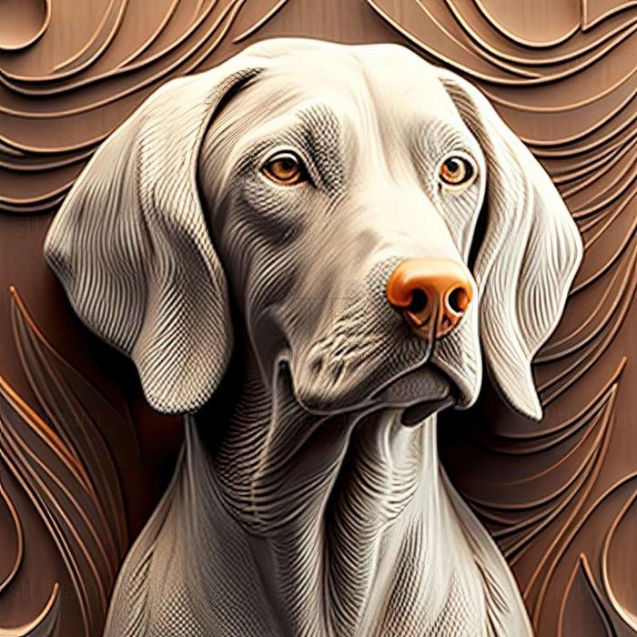 3D model Weimaraner dog (STL)